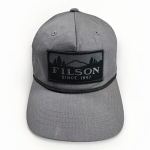 Filson Patch Logo Rope Hat Gray Snapback Cap Since 1897 Adjustable